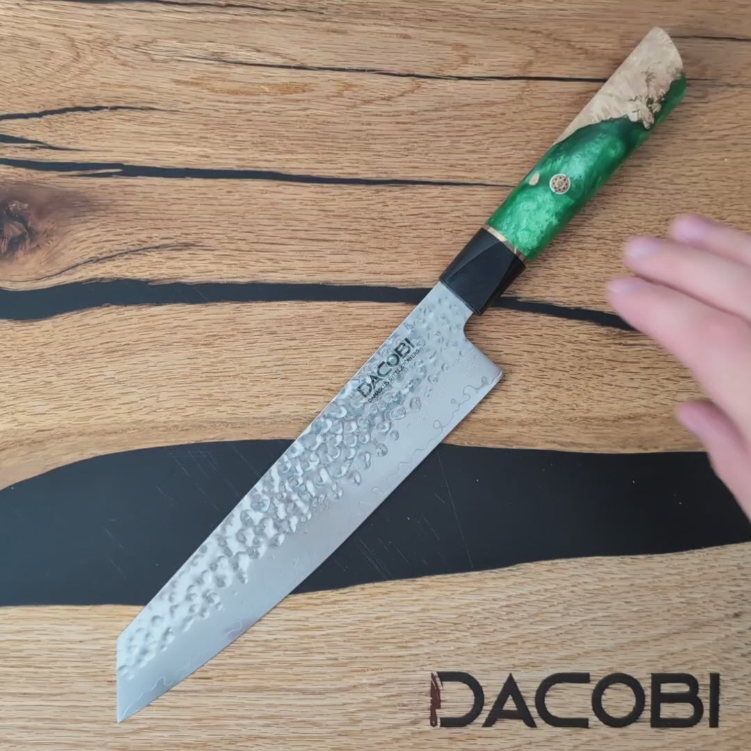 Professionelles Kiritsuke-Messer C48, Damaszenerstahl 67 Lagen