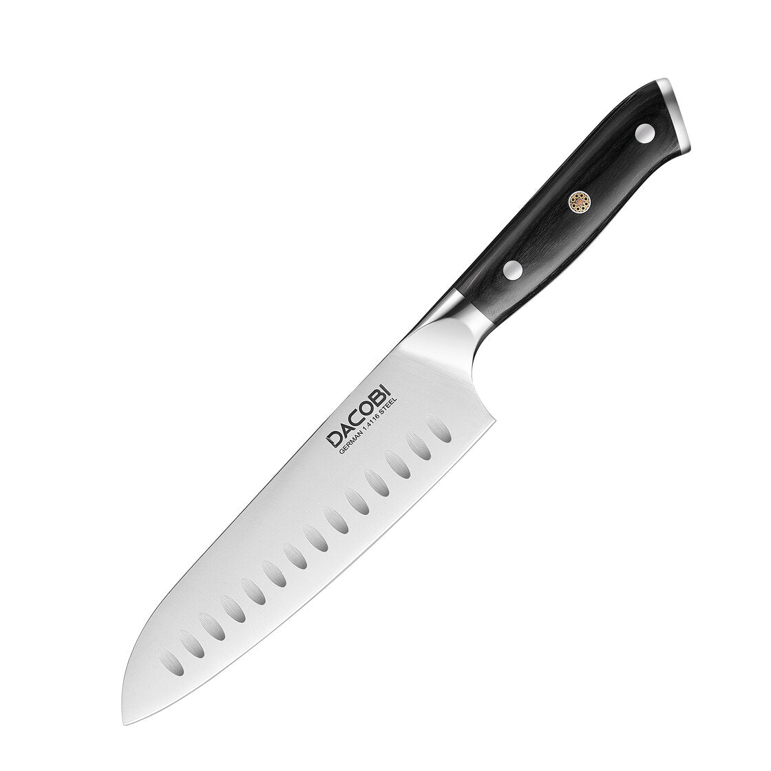 Profesionalus Santoku peilis C7, vokiškas plienas 1.4116