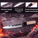 Infographic with the features of the Tsuchime utility knife