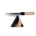 Professional Tsuchime utility knife on a stand