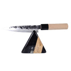Professional Tsuchime utility knife on a stand