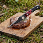 MD7 blade of the Vesuvio knife — steel texture detail